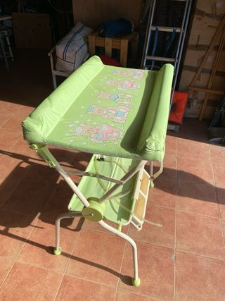 Bañera para bebé con cambiador