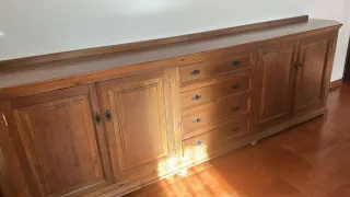 Mueble de salón madera antiguo hecho a medida