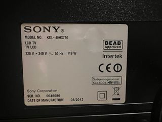 TV Sony Bravia KDL-40HX750 40 Full HD