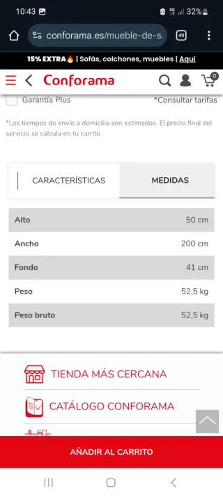 Mueble TV salón madera y mimbre