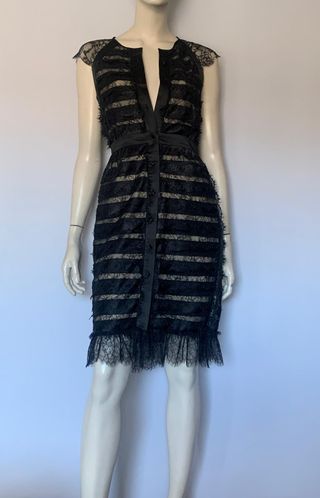 Vestido Cóctel Vintage Carolina Herrera Negro