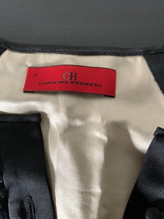 Vestido Cóctel Vintage Carolina Herrera Negro