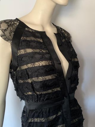 Vestido Cóctel Vintage Carolina Herrera Negro