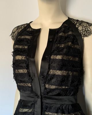 Vestido Cóctel Vintage Carolina Herrera Negro