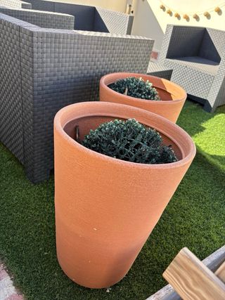 Macetero alto de resina