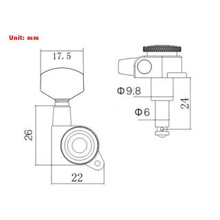 Clavijeros Guitarra Bloqueo 6R Nuevos