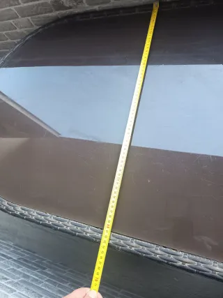 Mesa ratán con 2 sillones y cristal