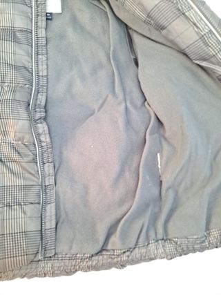 Chamarra niño cuadros gris y negro