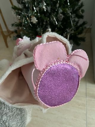 Muñeca Navidad Hecha a Mano Rosa y Beige