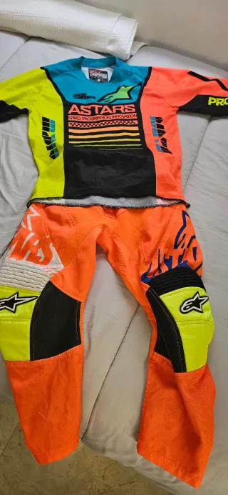 Camiseta y Pantalón Motocross Niño Alpinestars