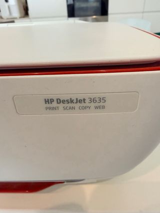 Impresora y Escáner HP Rojo y Blanco