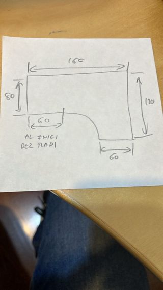 Mesa de escritorio angular madera y metal