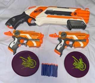 Conjunto 2 Pistolas Nerf, 1 Escopeta y 7 Balas