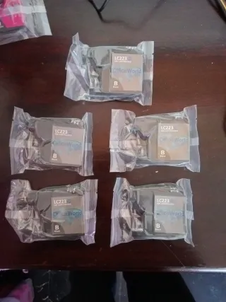 5 Cartuchos Tinta Negra Brother LC223