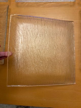 6 Platos Cuadrados Texturizados