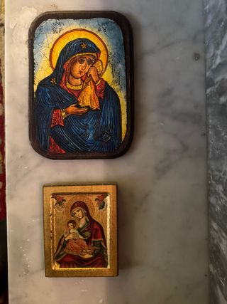 Icone sacre religiose Madonna Bambino