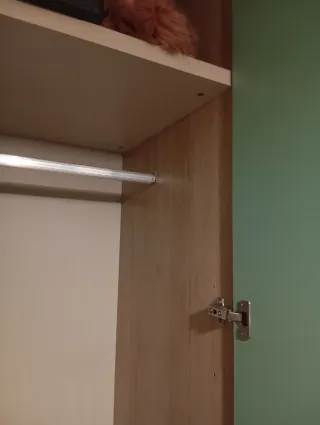 Armario verde de dos puertas