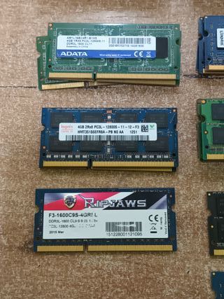 Memorias RAM PC3L SODIMM 4GB, 1.3v