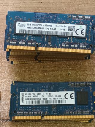 Memorias RAM PC3L SODIMM 4GB, 1.3v