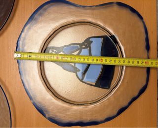 3 Platos Decorativos Azules