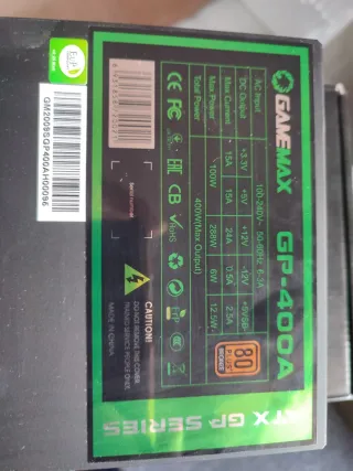 Fuente Alimentación GAME MAX 400W ATX