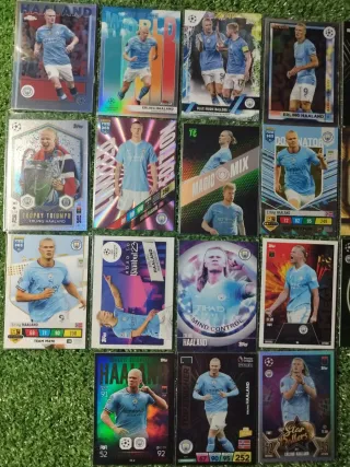 Lote 28 cartas Erling Haaland Topps Panini