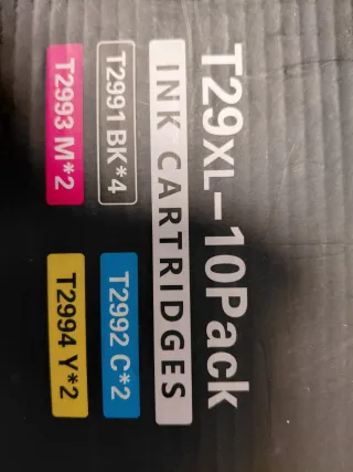 Cartuchos Tinta T29XL 10 Pack