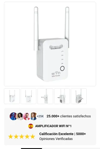 DUOBOOST Mini Router Amplificador Extensor WIFI