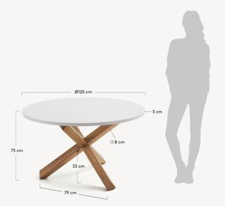 Mesa redonda KAVE HOME Lotus Ø 120 cm