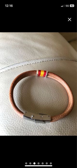 Pulsera cuero España bandera