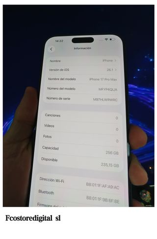 Iphone 17 Pro Max de 256gb BLUE - Solo abierto