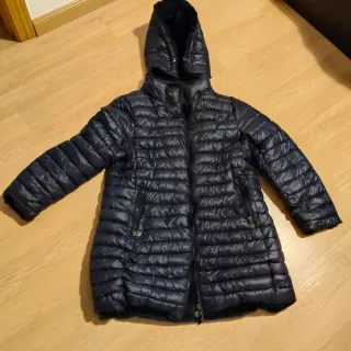 Abrigo de invierno de pelo sintético negro