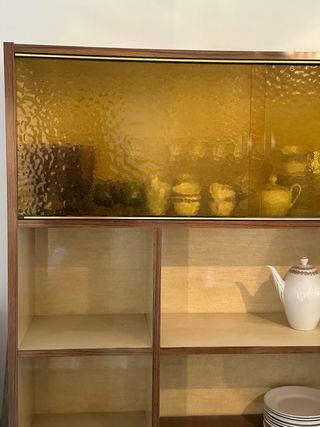 Mueble Comedor Madera y Cristal