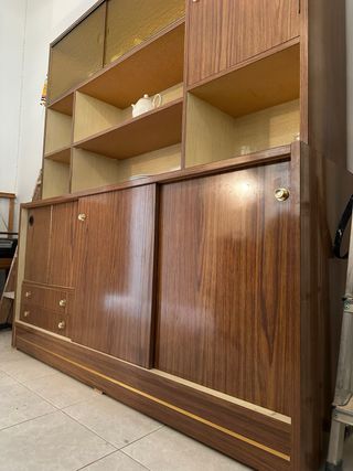 Mueble Comedor Madera y Cristal