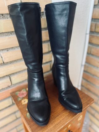 Botas Refresh Mujer Talla 39 Polipiel Negras