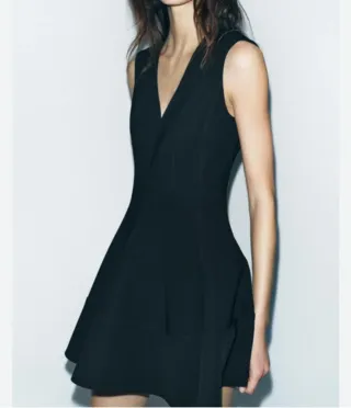 Vestido Mini Negro Zara Talla L