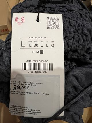 Vestido asimétrico Zara Talla L