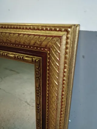 Espejo antiguo madera y cristal