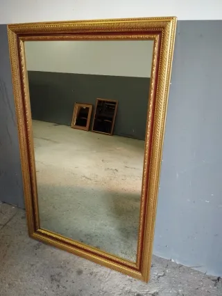 Espejo antiguo madera y cristal