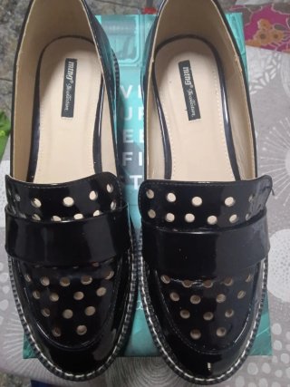 Mocasines MNG Talla 37 Negros