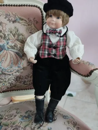 Coppia bambole porcellana vintage