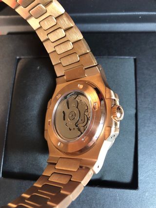 Seiko Mod - Nautilus “Open Heart” (Oro Rosa)