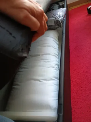 Sofá Cama Piel Sintética Negro