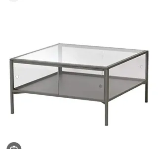 Mesa de centro Ikea Sammanhang cristal y metal