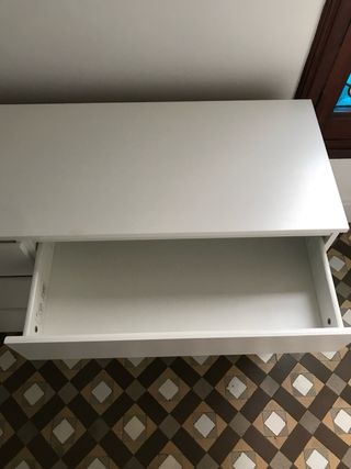cómoda blanca tipo IKEA MALM, 6 cajones (3+3)