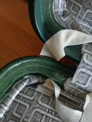 Maleta de viaje verde piel