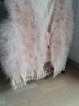 Chaleco de pelo rosa