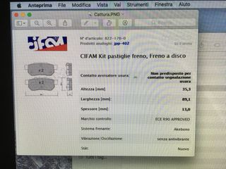 Pastiglie freni X Honda