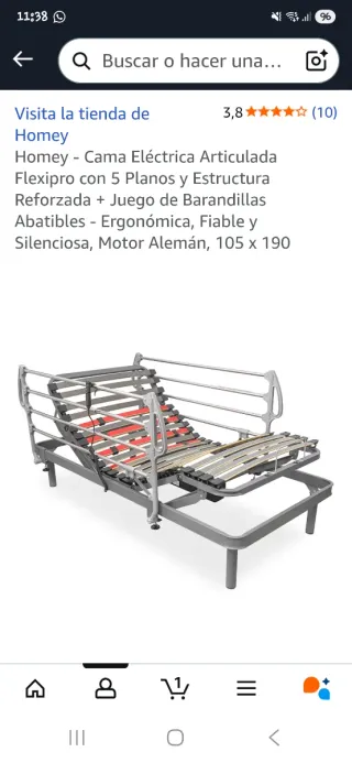 Cama Eléctrica Articulada Homey Flexipro