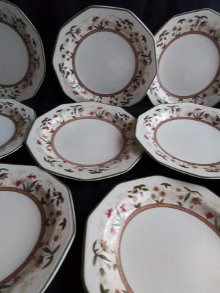 Juego 8Platos Cerámica Inglesa Churchill